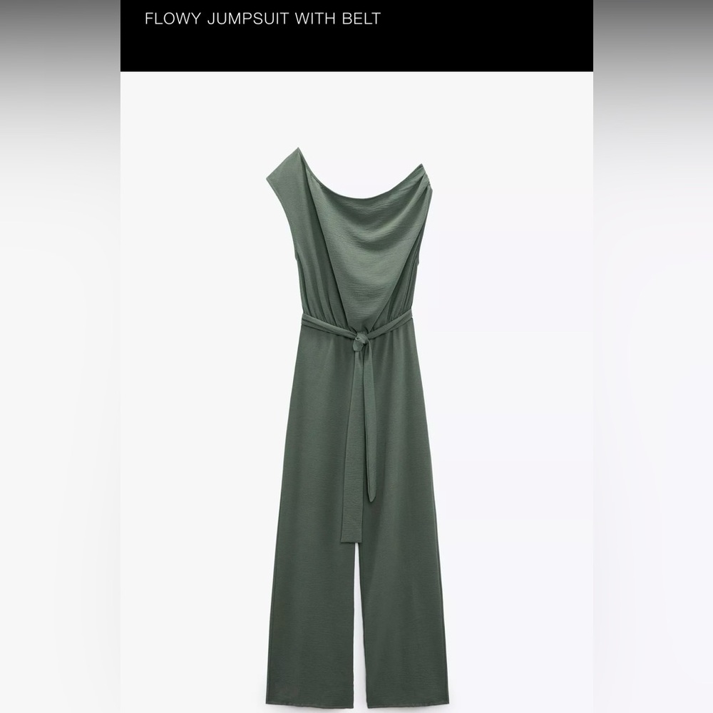 Zara Flowy jumpsuit with a belt